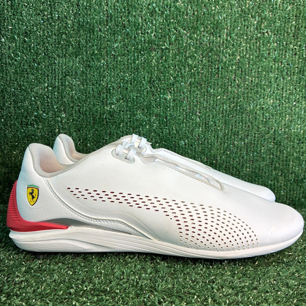 NEW Puma Ferrari Scuderia Drift Cat Decima Spiked Cleat Golf Shoe White Men 10.5
